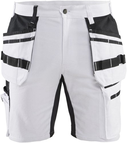 Blåkläder schildersshort met stretch x1900 19111000 | wit zwart | maat 64 - 7330509827703