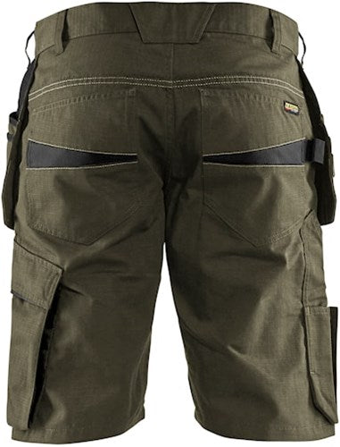Blåkläder service short met spijkerzakken 14941330 | groen zwart | maat 54 - 7330509688564