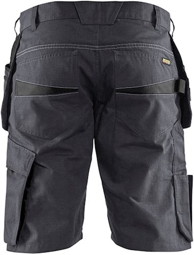 Blåkläder service short met spijkerzakken 14941330 | medium grijs zwart | maat 62 - 7330509688908