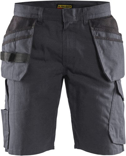 Blåkläder service short met spijkerzakken 14941330 | medium grijs zwart | maat 62 - 7330509688908
