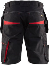 Blåkläder service short met spijkerzakken 14941330 | zwart rood | maat 58 - 7330509689080