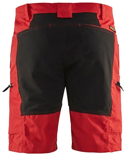 Blåkläder service short stretch 14491845 | rood zwart | maat 44 - 7330509586648