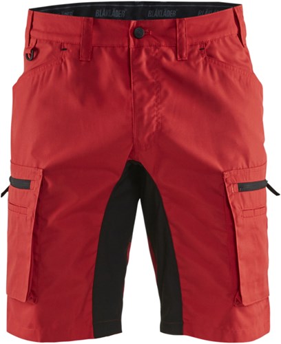 Blåkläder service short stretch 14491845 | rood zwart | maat 50 - 7330509586679
