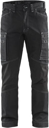 Blåkläder service werkbroek denim stretch 14591142 | zwart | maat 60 - 7330509486177