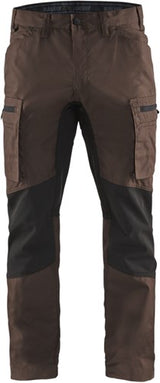 Blåkläder service werkbroek met stretch 14591845 | bruin zwart | maat 56 - 7330509527535