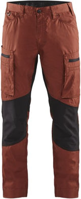 Blåkläder service werkbroek met stretch 14591845 | gebrand rood zwart | maat 54 - 7330509781180