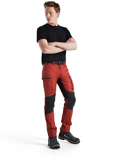 Blåkläder service werkbroek met stretch 14591845 | gebrand rood zwart | maat 60 - 7330509781210