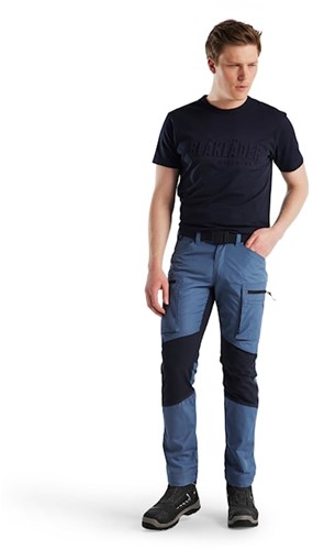 Blåkläder service werkbroek met stretch 14591845 | gevoelloos blauw donkerblauw | maat 62 - 7330509781432