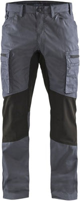 Blåkläder service werkbroek met stretch 14591845 | grijs zwart | maat 48 - 7330509498729