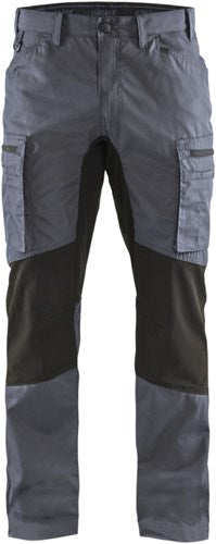 Blåkläder service werkbroek met stretch 14591845 | grijs zwart | maat 56 - 7330509498767