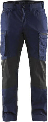 Blåkläder service werkbroek met stretch 14591845 | marineblauw zwart | maat 52 - 7330509498538