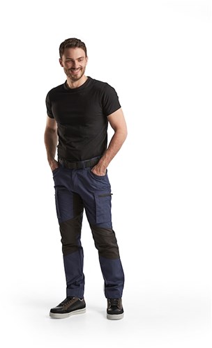 Blåkläder service werkbroek met stretch 14591845 | marineblauw zwart | maat 62 - 7330509498583
