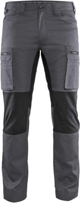 Blåkläder service werkbroek met stretch 14591845 | medium grijs zwart | maat 58 - 7330509748831