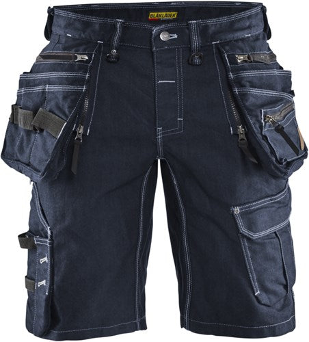 Blåkläder short denim stretch x1900 19921141 | marineblauw zwart | maat 48 - 7330509554371