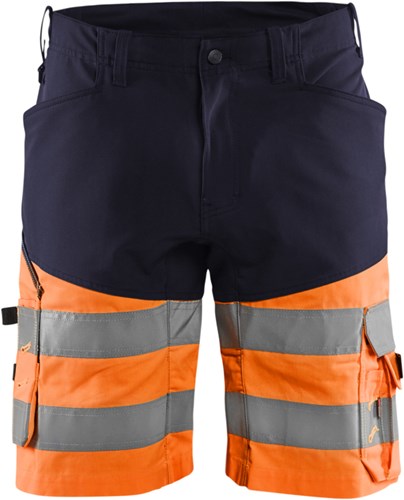 Blåkläder short met stretch high-vis 15411811 | marineblauw oranje | maat 54 - 7330509697665