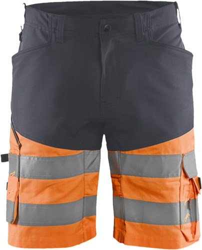 Blåkläder short met stretch high-vis 15411811 | medium grijs high vis oranje | maat 48 - 7330509748282