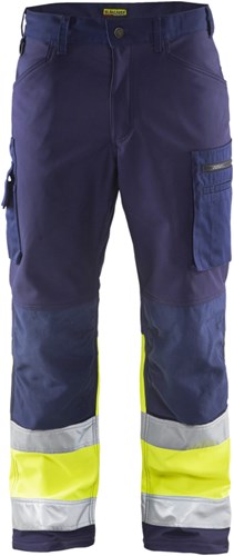 Blåkläder softshell werkbroek high-vis 15622517 | marine high vis geel | maat 54 - 7330509586020