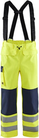 Blåkläder vlamvertragende regenbroek level 2 13132022 | high-vis geel marineblauw | maat l - 7330509783603