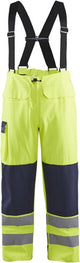 Blåkläder vlamvertragende regenbroek level 2 13132022 | high-vis geel marineblauw | maat l - 7330509783603