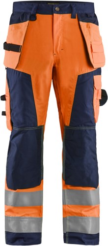 Blåkläder werkbroek high-vis 15681811 | high vis oranje marineblauw | maat 52 - 7330509402788