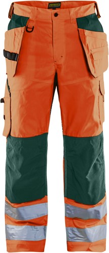 Blåkläder werkbroek high-vis met ventilatie 15651811 | high vis oranje groen | maat 46 - 7330509571606