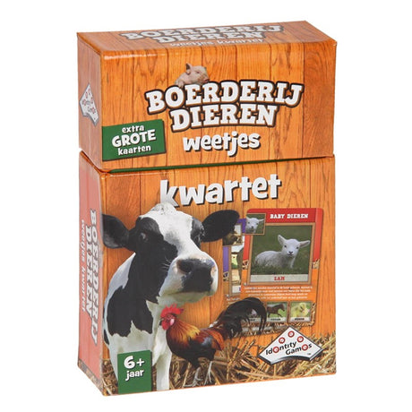 Identitätsspiele Farm Animal Facts Quartett – Kartenspiel – voller lustiger Fakten über Nutztiere