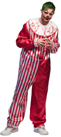 Boland Killer Clown Kostüm Männer Rot Weiß Größe 54 56 (xl)