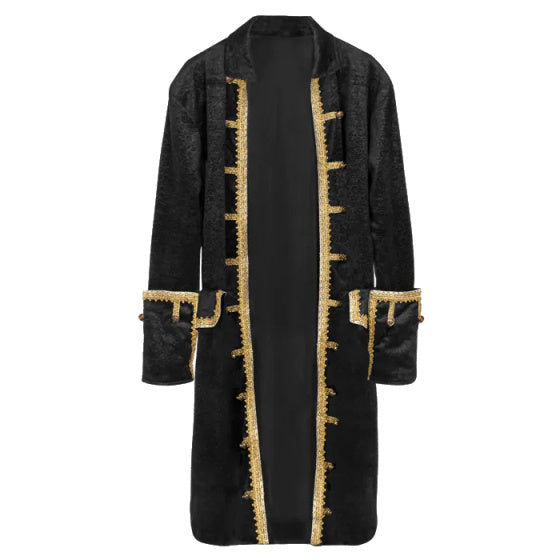 Boland Pirat Jacke Polyester Männer Schwarz Gold Größe XL (54)