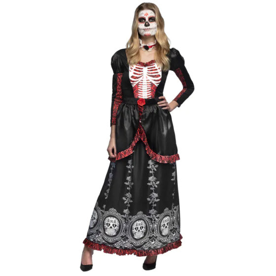 Boland Señora Adriana Halloween Kostüm Damen Schwarz Rot Größe 44 46