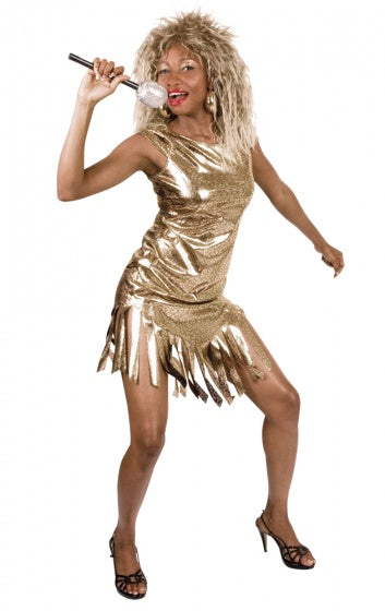 Boland Tina Turner Dress Traje Damas Tamaño de oro M