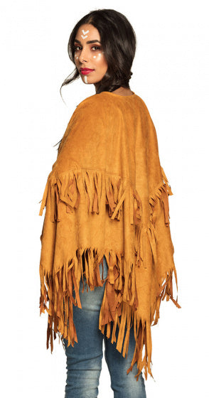 Boland Dress up Poncho indische Damen braun von einer Größe