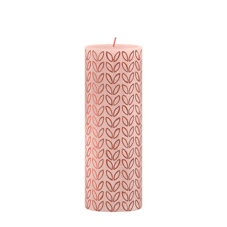 Bolsius rustikale Stumpenkerze Silhouette Sunny Edition Misty Pink 190 68 mm