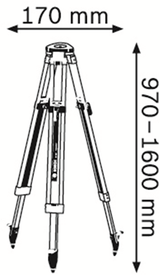 Bosch Zubehör BT 160 Profi-Stativ | faltbar - 0601091200