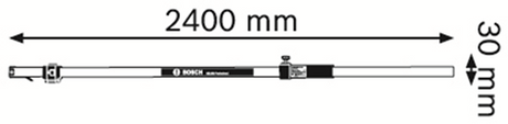 Bosch Zubehör Messstab GR 240 Professional | Bau-Laser-Messlatte - 0601094100