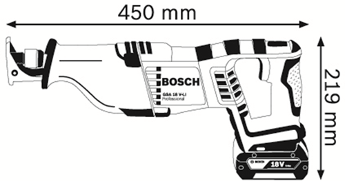 Bosch Blue GSA 18 V-Li Akku-Säbelsäge | 5,0 Ah Li-Ion | in L-Boxx - 060164j00b