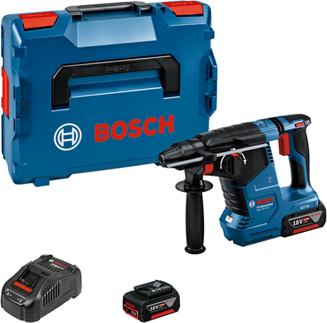 Bosch blauw gbh 18v-24c professional accu boorhamer | sds-plus | 2 x 5,0 ah accu + snellader | in l-boxx 0611923003