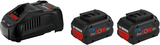 Bosch blaues 18-V-Starterset mit 2 Batterien Procore18V 5,5 Ah + Ladegerät Gal 1880 CV – 1600A0214C