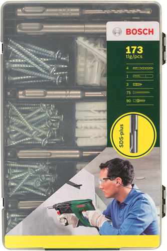 Bosch Zubehör SDS Plus Montageset | 173 Stück - 2607017163