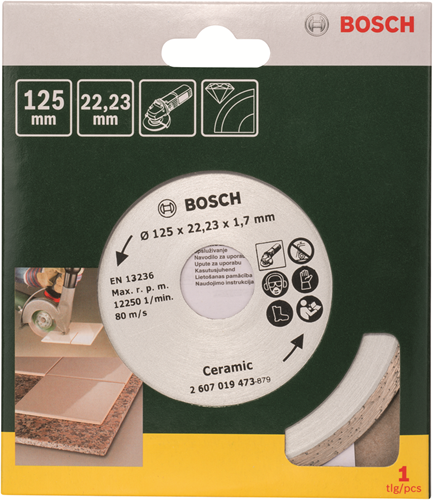 Bosch Zubehör Diamanttrennscheibe für Keramikfliesen, 125 mm ø - 2607019473