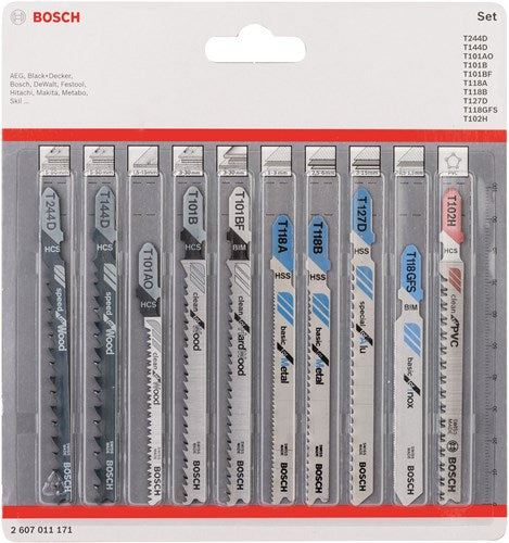 Bosch accessoires bosch decoupeerbladenset all in one, 10 st.