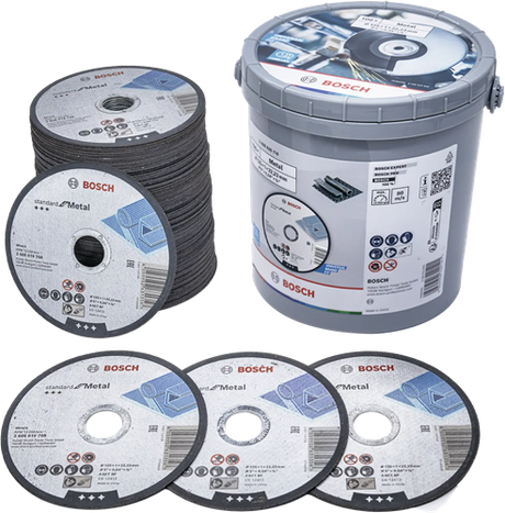 Bosch accessoires 100x doorslijpschijf standard metal 125x1x22.23 in emmer - 2608626116