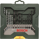 Bosch accessoires bosch x-line boorset - 15-delig - hout, metaal en steen