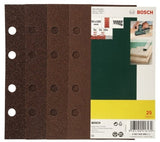 Bosch Zubehör 25-teiliges Schleifblatt-Set 125 mm für Exzenterschleifer, Körnung 40, 60, 80, 120 – 2607019495