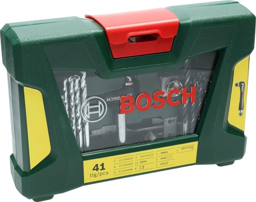 Bosch Zubehör 41-teiliges V-Line-Bohrer- und Schraubendreher-Bit-Set mit multifunktionalem Bithalter – 2607017316