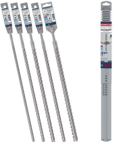 Bosch Zubehör 5-teilig Pro SDS Plus-5x Hammerbohrer-Set kurz – 10, 12, 14, 16, 18 x 460 mm – 061599766w