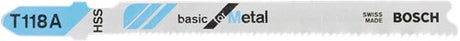 Bosch Zubehör 5x Basic für Metallstichsägeblatt T118a - 2608631013