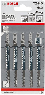 Bosch Zubehör 5-fach Geschwindigkeit für Holzstichsägeblatt T244D – 2608630058