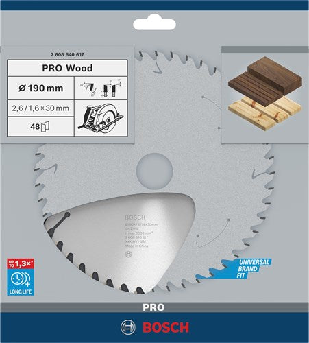 Bosch accessoires cirkzb opt 190x30x2,6 48t wz