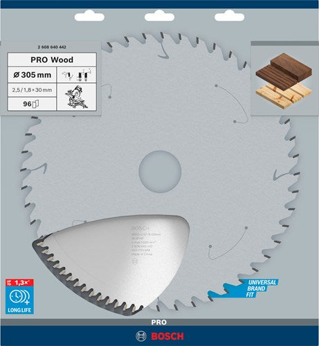 Bosch accessoires bosch pro wood cirkelzaagblad, 305 x 2,5 x 30 mm