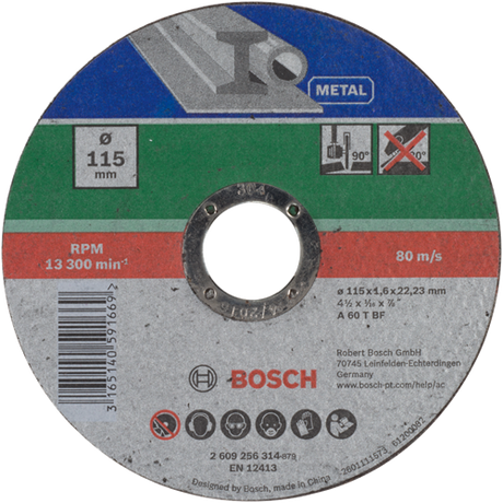 Bosch Zubehör Trennscheibe Metall | 115 x 1,6 | rechts - 2609256314